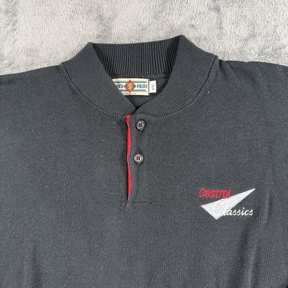 Vintage Castrol Classics Pure Performance Knit Sweater XXL Lion’s Pride